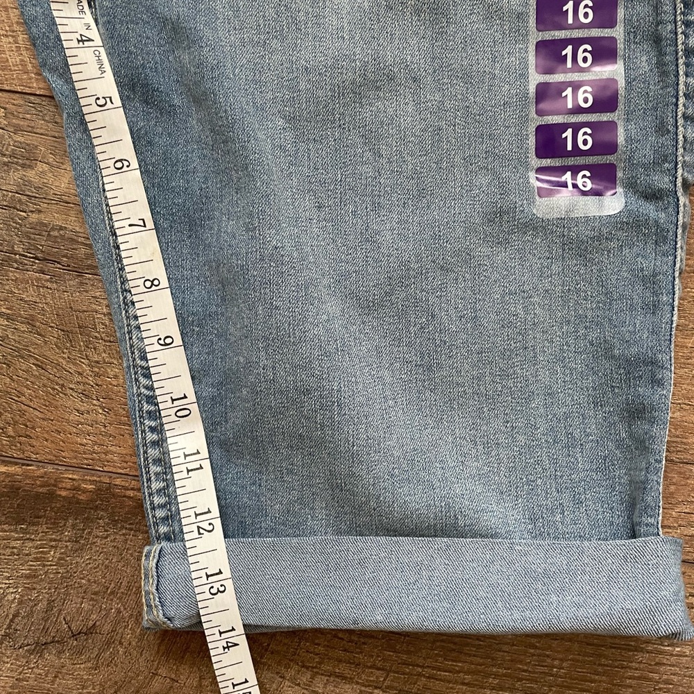 Rafaella Weekend Blue Denim Skimmer Shorts Size 16 NWT - Picture 6 of 8